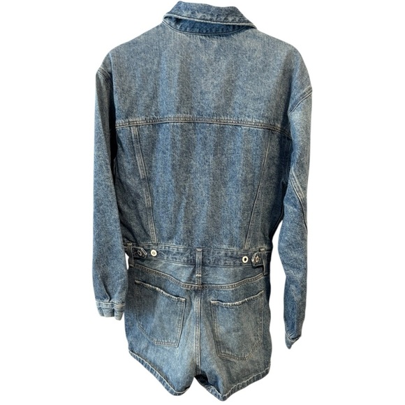 New! Favorite Daughter Epic Shortall Denim Romper - Picture 2 of 7